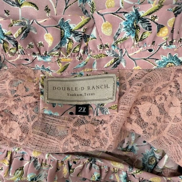 Double D Ranch dusty pink floral dress size 2x - Picture 3 of 6